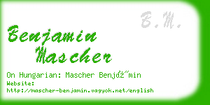 benjamin mascher business card